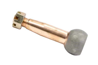 Ball Joint Stud, 2.000 in/ft Taper, 3.57 in Long, Standard Length, 1.625 in Ball, 5/8-18 in Thread, Steel, Copper Plated, Each - HOW22430