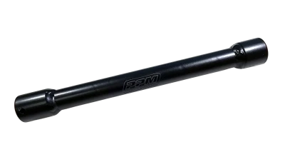 Lug Nut Socket, Pit Socket, Spring Loaded, 1/2 in Drive, 12 in Long, Steel, Flat Black Powder Coat, 1 in Lug Nuts, Each. - PPM1200-LNS