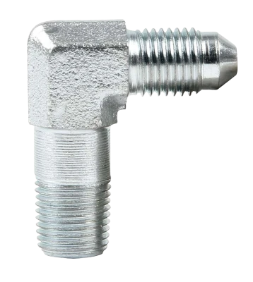 Fitting, Adapter, 90 Degree, 3 AN Male to 1/8 in NPT Male, Steel, Zinc Oxide, Each - PPM941-7026-90