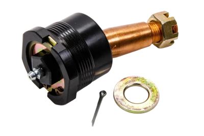 Ball Joint, Precision, Extreme Duty, Take-A-Part, Greasable, Lower, Screw-In, Standard Length, 1.500in/ft. Taper, 3.82in. Stud, 5/8-18in. Thread, Aluminum Cap, Black Anodized, Each. (Chrysler Style, Fits Longhorn, Rocket, CVR, Mastersbilt) - HOW-22412X