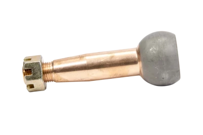 Ball Joint Stud, 2.000in/ft. Taper, 3.57in. Long, Standard Length, 1.625in. Ball, 5/8-18in. Thread, Steel, Copper Plated, Each. (Fits HOW-22410 Style Lower Ball Joint) - HOW-22430