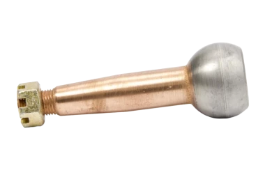 Ball Joint Stud, 2.000in/ft. Taper, 4.07in. Long, 1/2in. Longer, 1.625in. Ball, 5/8-18in. Thread, Steel, Copper Plated, Each. (Fits HOW-22410 Style Lower Ball Joint) - HOW-22435