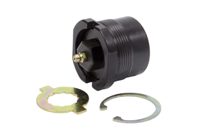 Ball Joint Housing, Extreme Duty, Greasable, Lower, Screw-In, 1.625in. Ball, Aluminum Cap, Steel, Black Oxide, Each. (Fits HOW-22410X Style Lower Ball Joints) - HOW-22450X