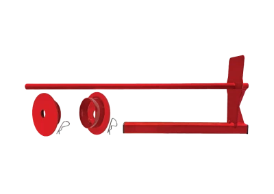 Tire Demon Wrap Mount, Uses 18in. Plastic Rolls, Includes Mount, Cups, and Pins, Red, Each. ( Add $75 For Any Other Colors) - TDN-WRAPMT
