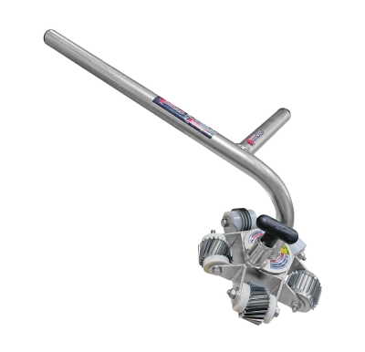 Tire Demon 5 Head Scythe, Diagonal, Cross Tread, 3 Blade Head Includes 3/16in. Spacers and 6 Blade Head Includes 1/8in. Spacers, Mill, Each. - TDN-SCYTHE-5