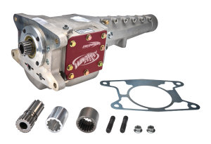 Falcon Late Model Transmission, Manual, 2 Forward Speeds, Reverse, Internal Hydraulic Clutch, 10 Spline Input Shaft, Aluminum Case, Kit.
