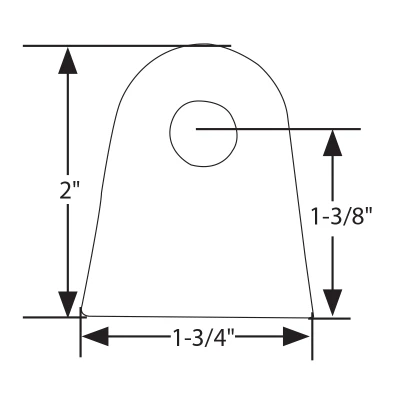 Chassis Tab, Flat, 1/2 in Mounting Hole, 1/4 in Thick, Steel, Natural, Each - PPM-608