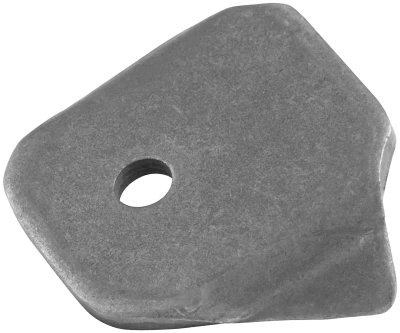 Tab, Body Brace, Radius, Gusseted, 1/4 in Mounting Hole, 0.125 in Thick, Steel, Each - PPM-614