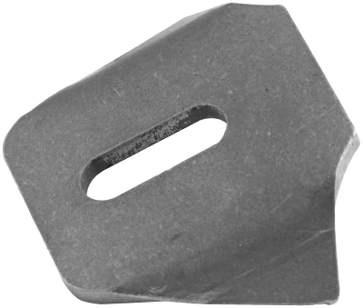 Tab, Body Brace, Radius, Gusseted, 1/4 in Bore, 3/4 in Slot, 0.125 in Thick, Steel, Each - PPM-615