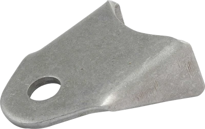 Tab, Body Brace, Radius, Gusseted, 3/8 in Mounting Hole, 0.125 in Thick, Steel, Natural, Each - PPM-616