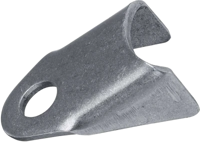 Tab, Body Brace, Radius, Gusseted, 1/2 in Mounting Hole, 0.125 in Thick, Steel, Natural, Each - PPM-617