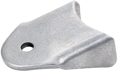 Tab, Body Brace, Radius, Gusseted, 1/4 in Mounting Hole, 0.125 in Thick, Steel, Natural, Each - PPM-641