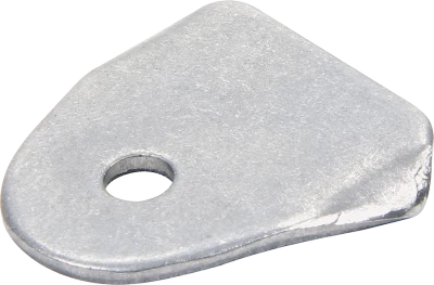 Tab, Body Brace, Radius, Gusseted, 1/4 in Mounting Slot, 0.085 in Thick, Steel, Natural, Each - PPM-686