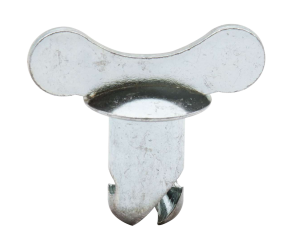 Quick Turn Fastener, Wing Head, 7/16 x 0.500 in Body, Steel, Zinc Oxide, Set of 10