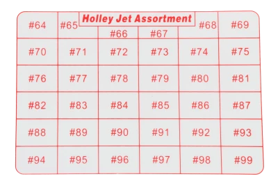 Carburetor Jet Kit, Numbers 64-99, Plastic Case, Brass, Holley Carburetors, Kit - HOL36-181