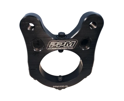 Brake Caliper Bracket, Rear, Clamp / Bolt-On, 3 in Axle Tube, Billet Aluminum, Black Anodized, 3.50 in, Wilwood NDL Caliper, Kit - PPM1530-SL