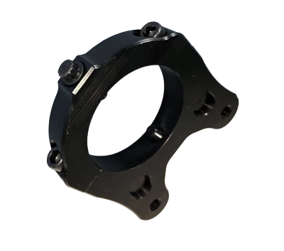 Brake Caliper Bracket, Rear, Clamp / Bolt-On, 3 in Axle Tube, Billet Aluminum, Black Anodized, 3.50 in, Wilwood NDL Caliper, Kit - PPM1530-SL