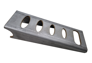 Steering Column Bracket, Weld-On, 8 in Long, Steel, Pre Notched for 1-1/2 in OD tubing, 3 in wide, Natural, Each