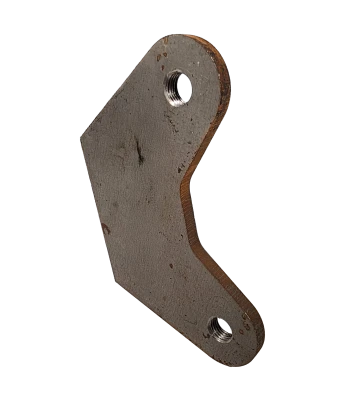 Caliper Bracket, 3.5 in, 7/16-20 in holes, 1/4 in thick, Steel, Front Spindle Mount, Weld on, Each - PPM-070BK