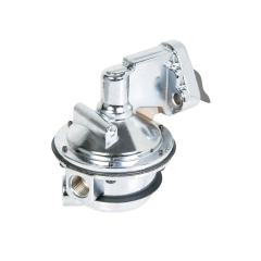 Fuel Pump, Mechanical, 170 gph, 8 psi, 8 AN Female O-Ring Inlet / Outlet, Aluminum, Polished, Gas, Small Block Chevy, Each