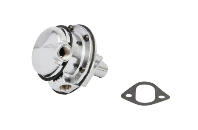 Fuel Pump, Mechanical, 170 gph, 8 psi, 8 AN Female O-Ring Inlet / Outlet, Aluminum, Polished, Gas, Small Block Chevy, Each - HOL12-327-20