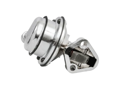 Fuel Pump, Mechanical, 170 gph, 8 psi, 8 AN Female O-Ring Inlet / Outlet, Aluminum, Polished, Gas, Small Block Chevy, Each - HOL12-327-20