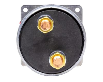 Battery Disconnect, Rotary Switch, Panel Mount, 125 Amps, 12V, Aluminum On / Off Panel, Black, Each - QCP-55-010