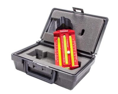 Caster / Camber Gauge, Analog, Magnetic Adapter, Carry Case, Billet Aluminum, Red Anodized, Each - QCP-56-830