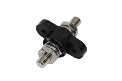 Firewall Junction, 2 Hole, 3/8-16 in Stud, Plastic, Black, Each - QCP-57-804