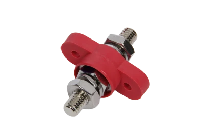 Firewall Junction, 2 Hole, 3/8-16 in Stud, Plastic, Red, Each - QCP-57-803