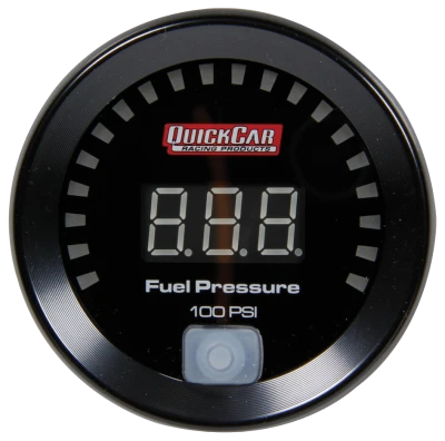 Fuel Pressure Gauge, 0-100 psi, Electric, Digital, 2-1/16 in Diameter, Black Face, Each - QCP-67-005