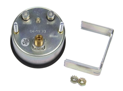 Fuel Pressure Gauge, Extreme, 0-15 psi, Mechanical, Analog, Full Sweep, 2-5/8 in Diameter, White Face, Built-in Warning Light, Each - QCP-611-7000
