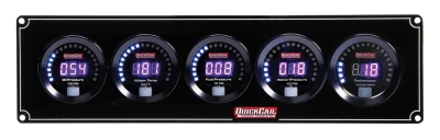 Gauge Panel Assembly, Digital, Oil Pressure / Water Temperature / Fuel Pressure / Water Pressure / Tachometer, Black Face, Kit. - QCP-67-4056