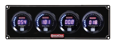 Gauge Panel Assembly, Digital, Oil Pressure / Water Temperature / Fuel Pressure / Water Pressure, Black Face, Kit. - QCP-67-4026