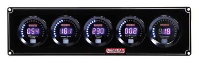 Gauge Panel Assembly, Digital, Oil Pressure / Water Temperature / Oil Temperature / Fuel Pressure / Tachometer, Black Face, Kit - QCP-67-4051