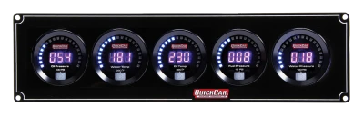 Gauge Panel Assembly, Digital, Oil Pressure / Water Temperature / Oil Temperature / Fuel Pressure / Water Pressure, Black Face, Kit. - QCP-67-5036