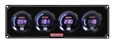 Gauge Panel Assembly, Digital, Oil Pressure / Water Temperature / Oil Temperature / Tachometer, Black Face, Kit. - QCP-67-3041