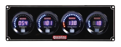 Gauge Panel Assembly, Digital, Oil Pressure / Water Temperature / Voltmeter / Tachometer, Black Face, Kit. - QCP-67-3047