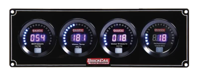 Gauge Panel Assembly, Digital, Oil Pressure / Water Temperature / Water Pressure / Tachometer, Black Face, Kit. - QCP-67-3046