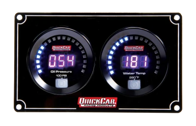 Gauge Panel Assembly, Digital, Oil Pressure / Water Temperature, Black Face, Kit. - QCP-67-2001