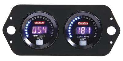 Gauge Panel Assembly, Digital, Oil Pressure / Water Temperature, Black Face, Micro/Midget Kit. - QCP-67-2004