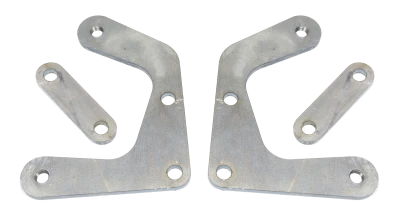 Brake Caliper Bracket, Front, Bolt-On, Hybrid Rotor, Steel, Natural, Pair - ARG-AU929