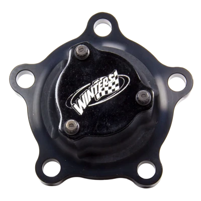 Drive Flange, 5-Bolt, 24 Spline, O-Ring, Bolt-On Cap, Aluminum, Black Anodized, Each. - WIN3230-55