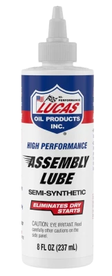 Lucas Oil Assembly Lubricant, High Performance, Engine Assembly Lubricant, Semi-Synthetic, 8 oz Bottle, Each. - LUC10153