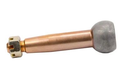 Ball Joint Stud, 1.500 in/ft Taper, 3.32 in Long, Minus 0.5in. Extended Length, 1.625in. Ball, 5/8-18in. Thread, Steel, Copper Plated, Each. - HOW-2244105