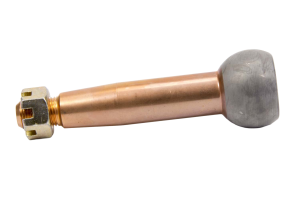 Ball Joint Stud, 1.500 in/ft Taper, 3.32 in Long, Minus 0.5in. Extended Length, 1.625in. Ball, 5/8-18in. Thread, Steel, Copper Plated, Each.