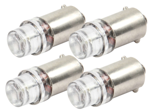 LED Light Bulb, White, Quickcar Gauges / Warning Lights, Set of 4