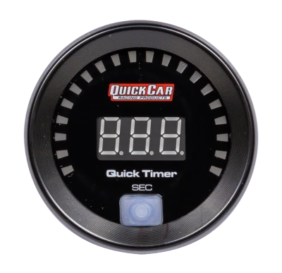 Lap Timer, Quick Timer, 2-1/16 in Diameter, Digital Display, LED Indicator Lights, Black Face, Each. - QCP-67-107