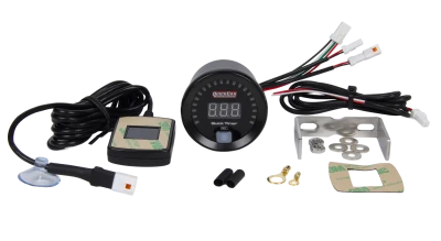 Lap Timer, Quick Timer, 2-1/16 in Diameter, Digital Display, LED Indicator Lights, Black Face, Each. - QCP-67-107
