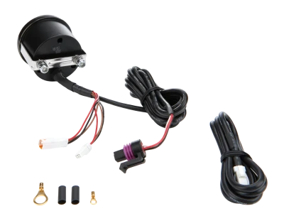 Oil Pressure Gauge, Redline, 0-100 psi, Electric, Analog, Full Sweep, 2-5/8 in Diameter, Black Face, Each. - QCP-69-003